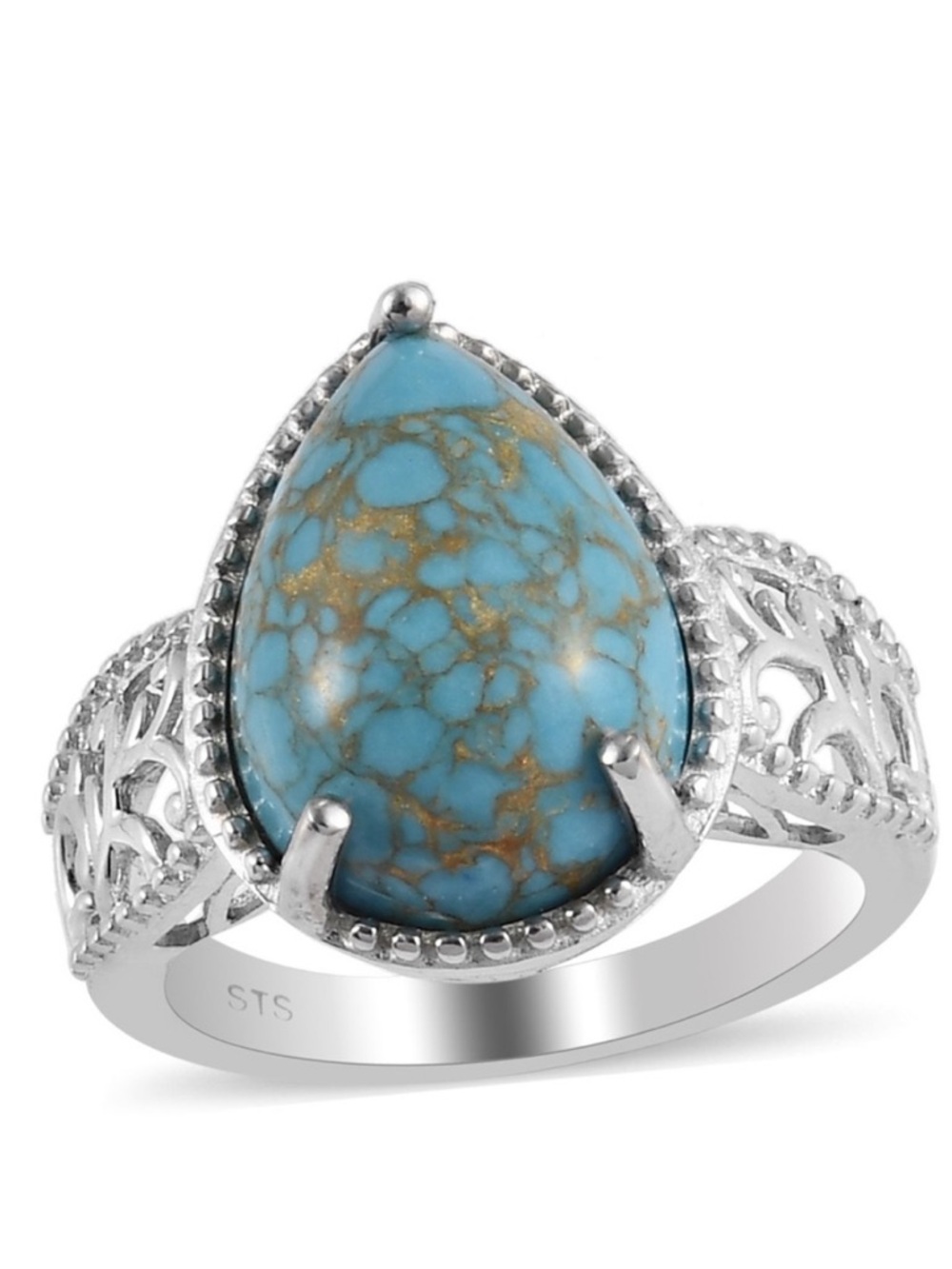 Mojave Blue Turquoise Magnetic Solitaire Ring